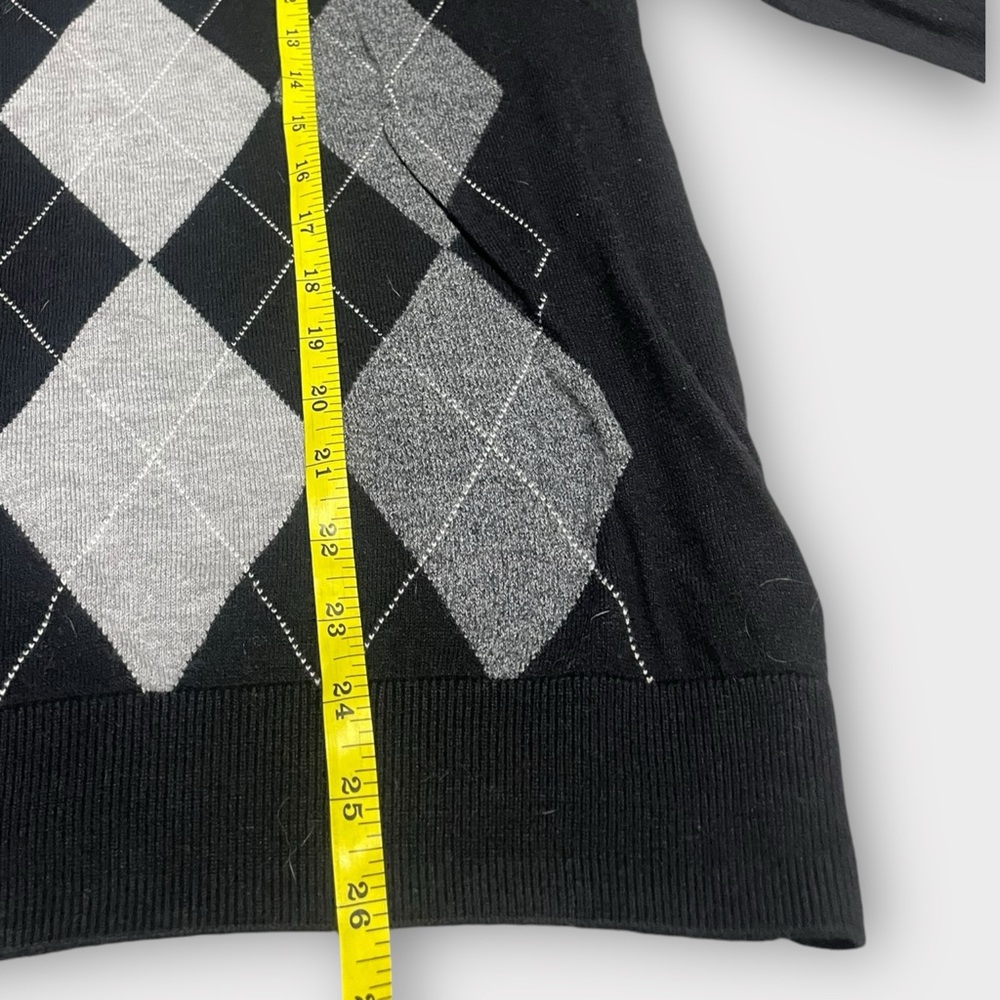 Croft & Barrow men’s small Argyle sweater. 
Black, gray, white. - Picture 6 of 6